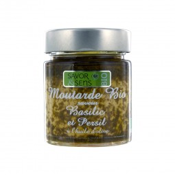 Moutarde Bio au Basilic et au Persil 130g