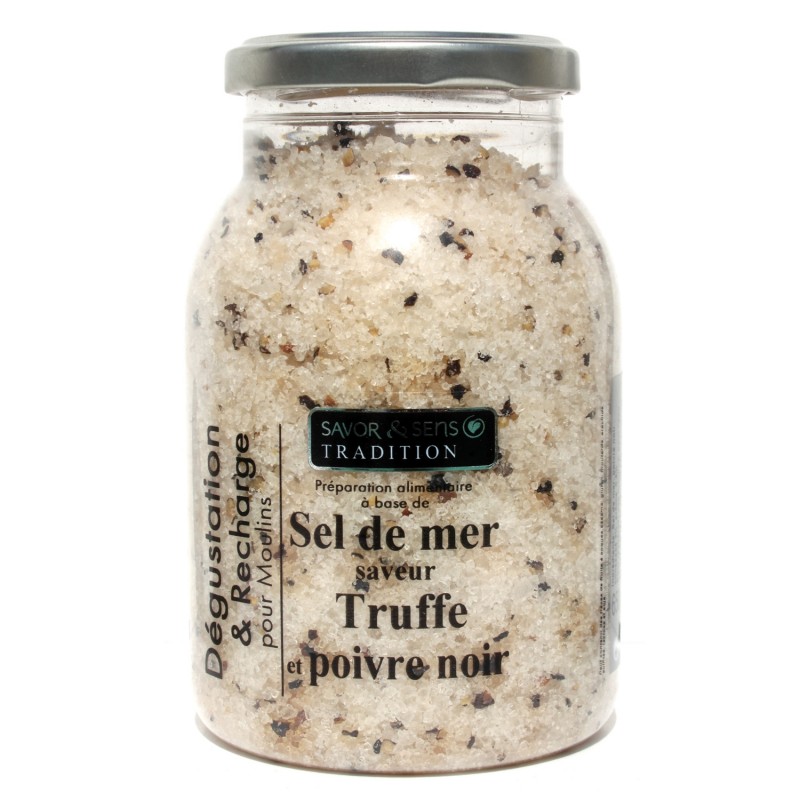 La recharge Sel de mer Truffe et Poivre Noir 580g