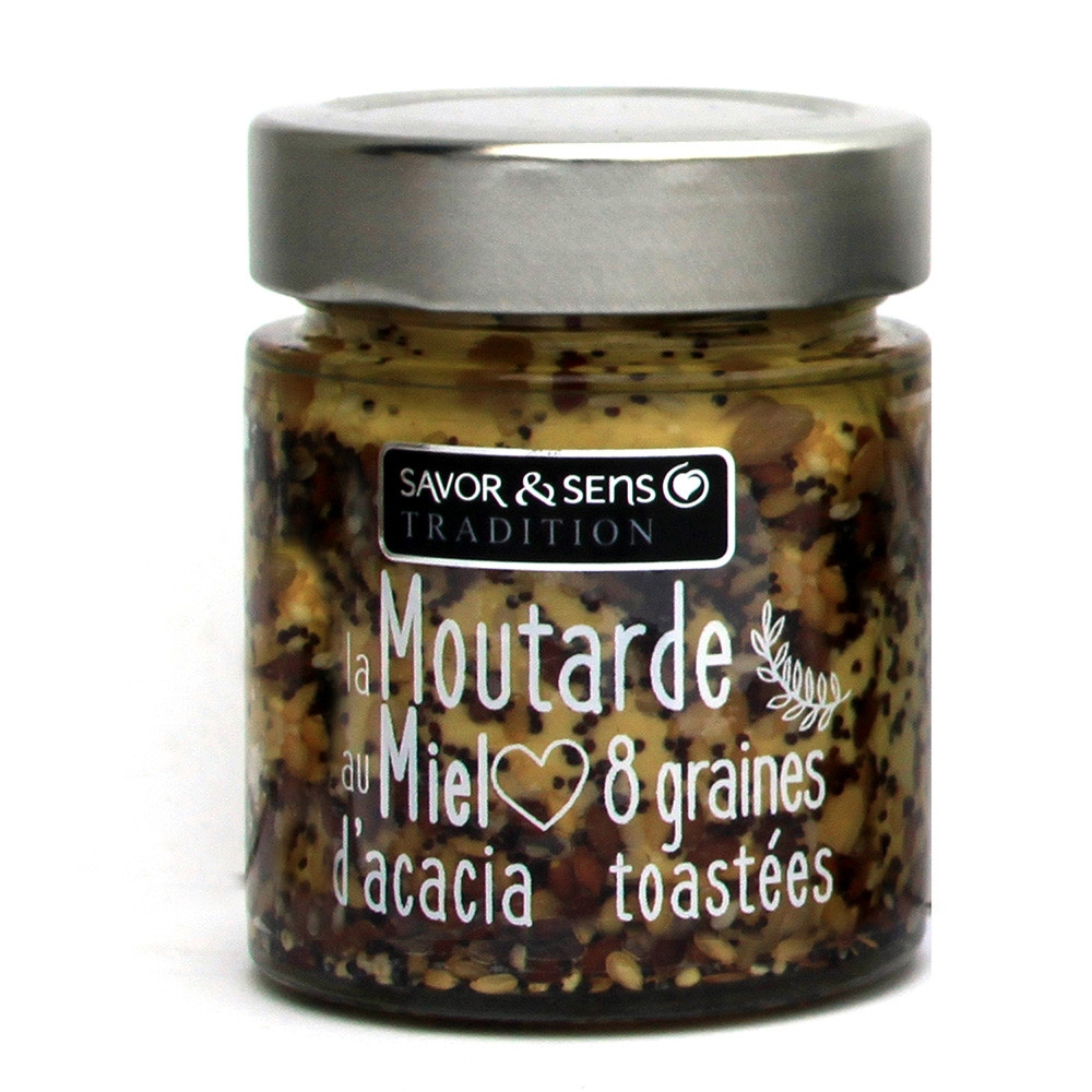 Moutarde au miel d’acacia et 8 graines toastées