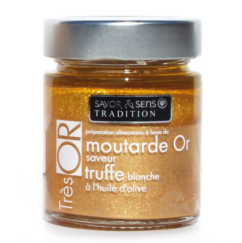 Moutarde Or saveur truffe blanche à l’huile d’olive