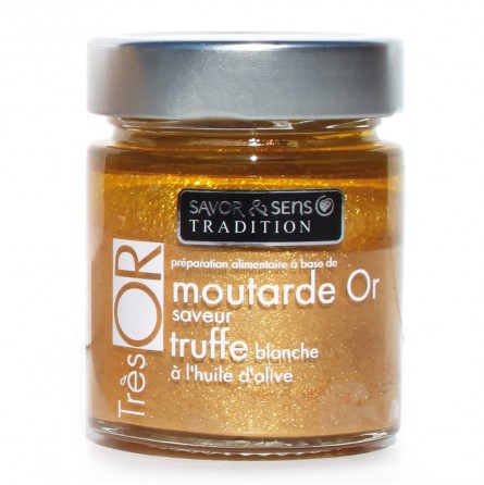 Moutarde Or saveur truffe blanche à l’huile d’olive