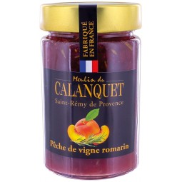 Confiture Pêche de vigne romarin 220 g