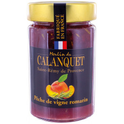 Confiture Pêche de vigne romarin 220 g